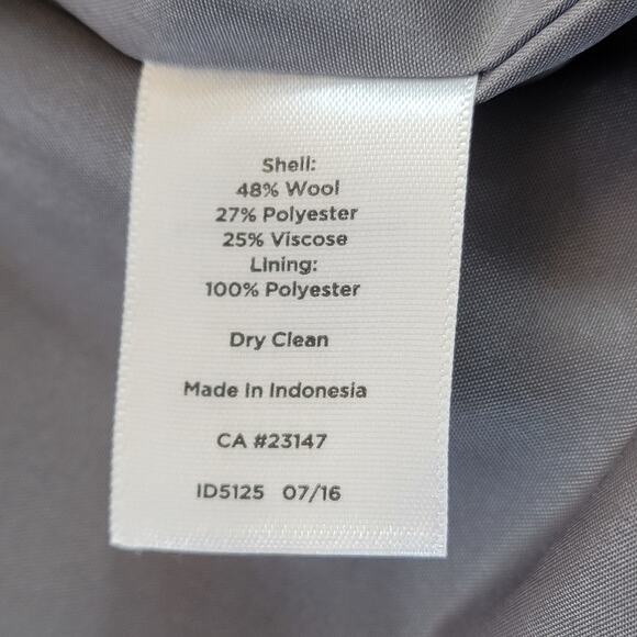 Talbots Wool Blend Herringbone Grey Pencil Skirt Women's SZ 14 - Picture 8 of 9